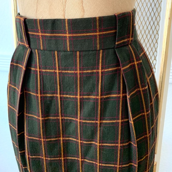 Vintage Evan-Picone Wool Plaid Skirt 10 - Picture 4 of 8